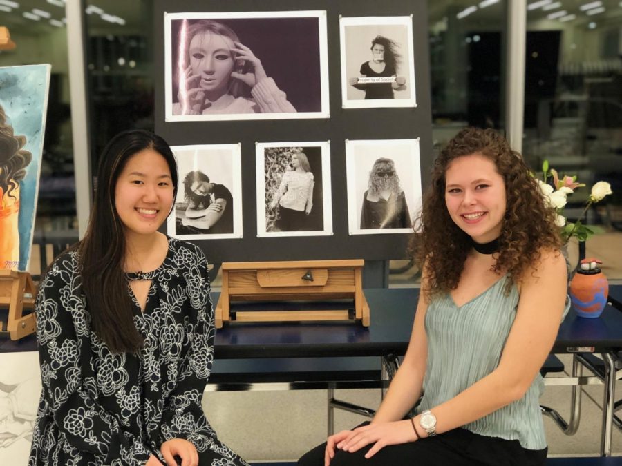 Senior Raquel Sobczak was the subject of a piece, as well as the artist of two pieces. “It’s a great experience. We have all different types of art all in one event, and we get to see other people’s talents,” Sobczak said. 