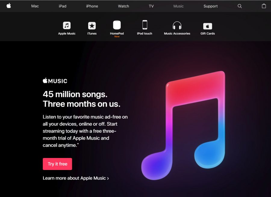 Apple Music is easy to use. Although paying that much is a down side. “Apple music is simple to use and control,” sophomore Cameron Bear said. 