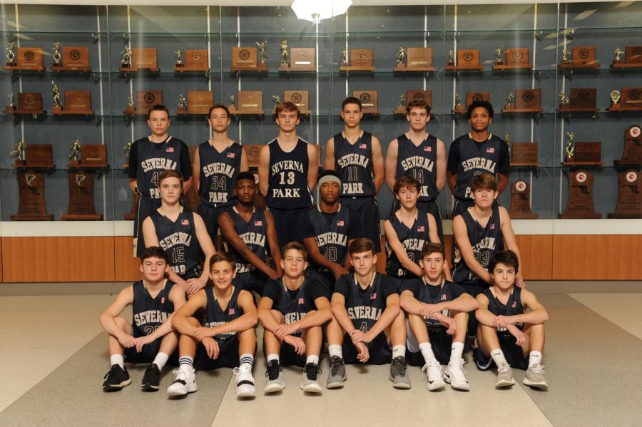 JV Boys Basketball team photo. 