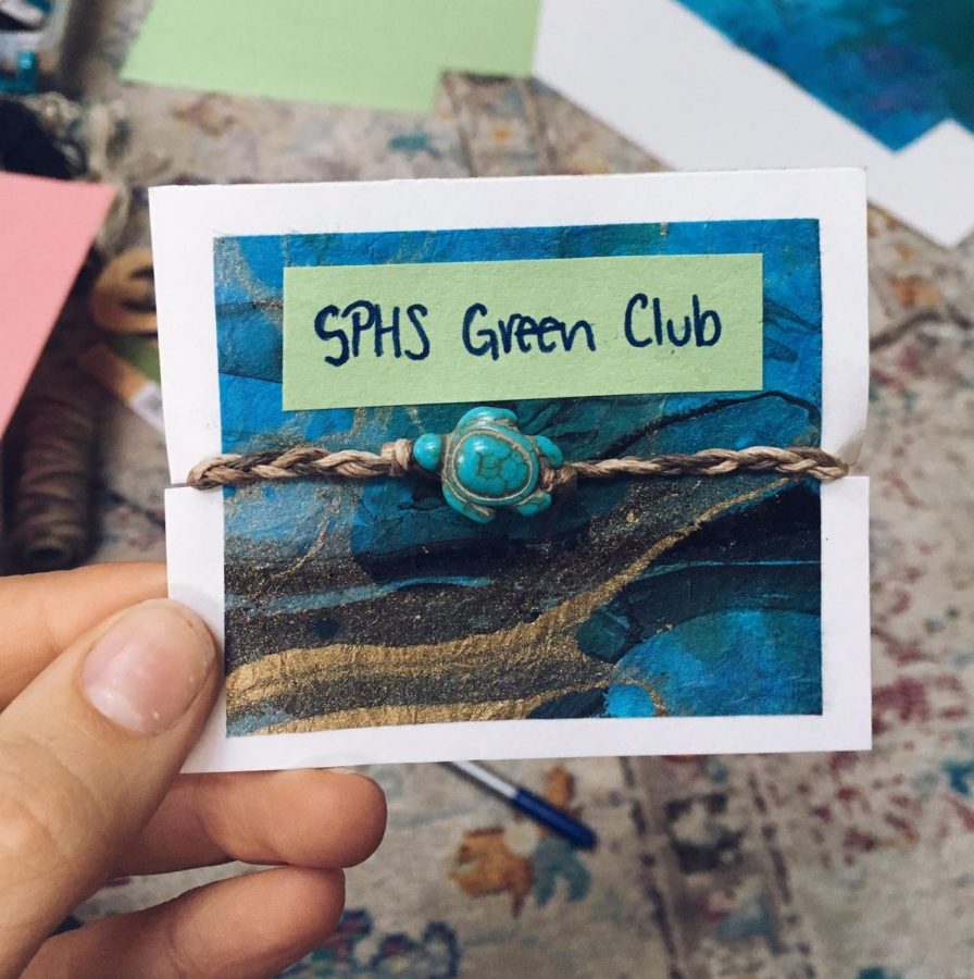 This+year%2C+Green+Club%E2%80%99s+focus+is+on+marine+conservation+and+plastic+pollution+awareness.+Made+by+club+members%2C+these+fashionable+bracelets+were+sold+at+all+lunches+to+benefit+Project+Aware%2C+a+nonprofit+that+aims+to+reduce+marine+plastic+pollution.+%E2%80%9CAs+much+as+you+can%2C+use+reusable+things%2C+since+it%E2%80%99s+the+smaller+things+that+you+do+consistently+that+count%2C%E2%80%9D+Juliana+Wilson%2C+the+co-president+of+Green+Club+said.+