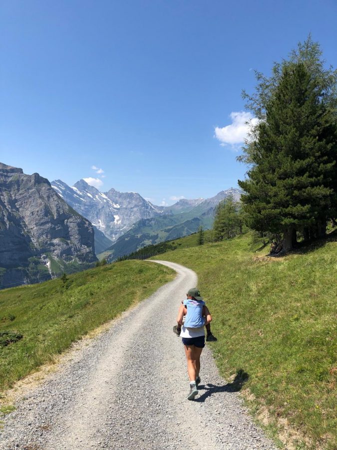 Currently, the state of Maryland is on a stay at home order, and is causing families to go stir-crazy inside. This photo was taken in Switzerland during the summer of 2019, on a hike my family and I took. “Walking is the time for our daily download, and a low impact exercise where we get to see friends and chat,” Kent Krejci said.