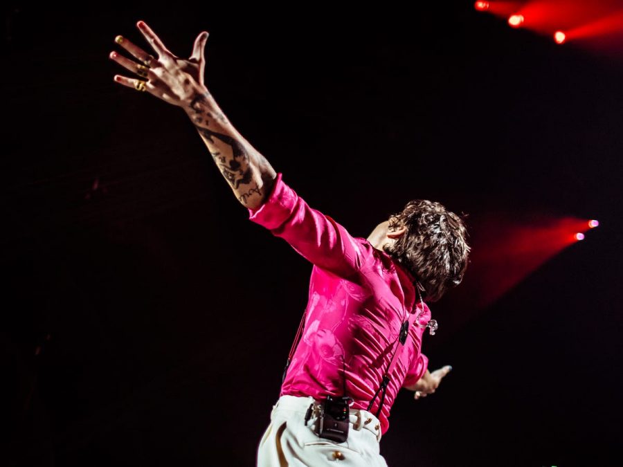 Harry Styles at his pop-up concert in Inglewood, California. This concert was held as a celebration to debut his newest album, “Fine Line.” The concert hosted around 17,000 people and was completely sold out. 