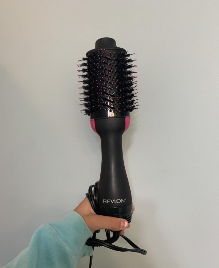 The Revlon One-Step Volumizer Hair Dryer cuts hair drying time in half. It is easy to use and a great tool for styling the trending curtain bangs.