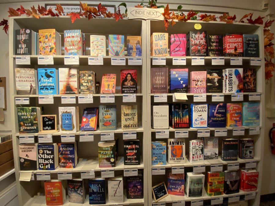 There+are+many+different+types+of+books+sold+at+the+bookstore.+The+Indie+Next+section+is+a+collection+of+books+that+independent+bookstores+read+and+review.+This+bookshelf+is+a+great+place+to+%E2%80%9C%5Bfind%5D+a+lot+of+cool+books+%5Byou%5D+probably+wouldn%E2%80%99t+have+read%2C%E2%80%9D+freshman+Owen+Blackburn+said.%0A