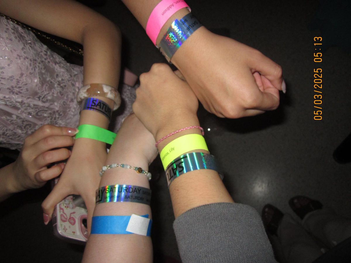 Wrist bands were given to students before entering the breakfast which allowed them to participate in the breakfast games.