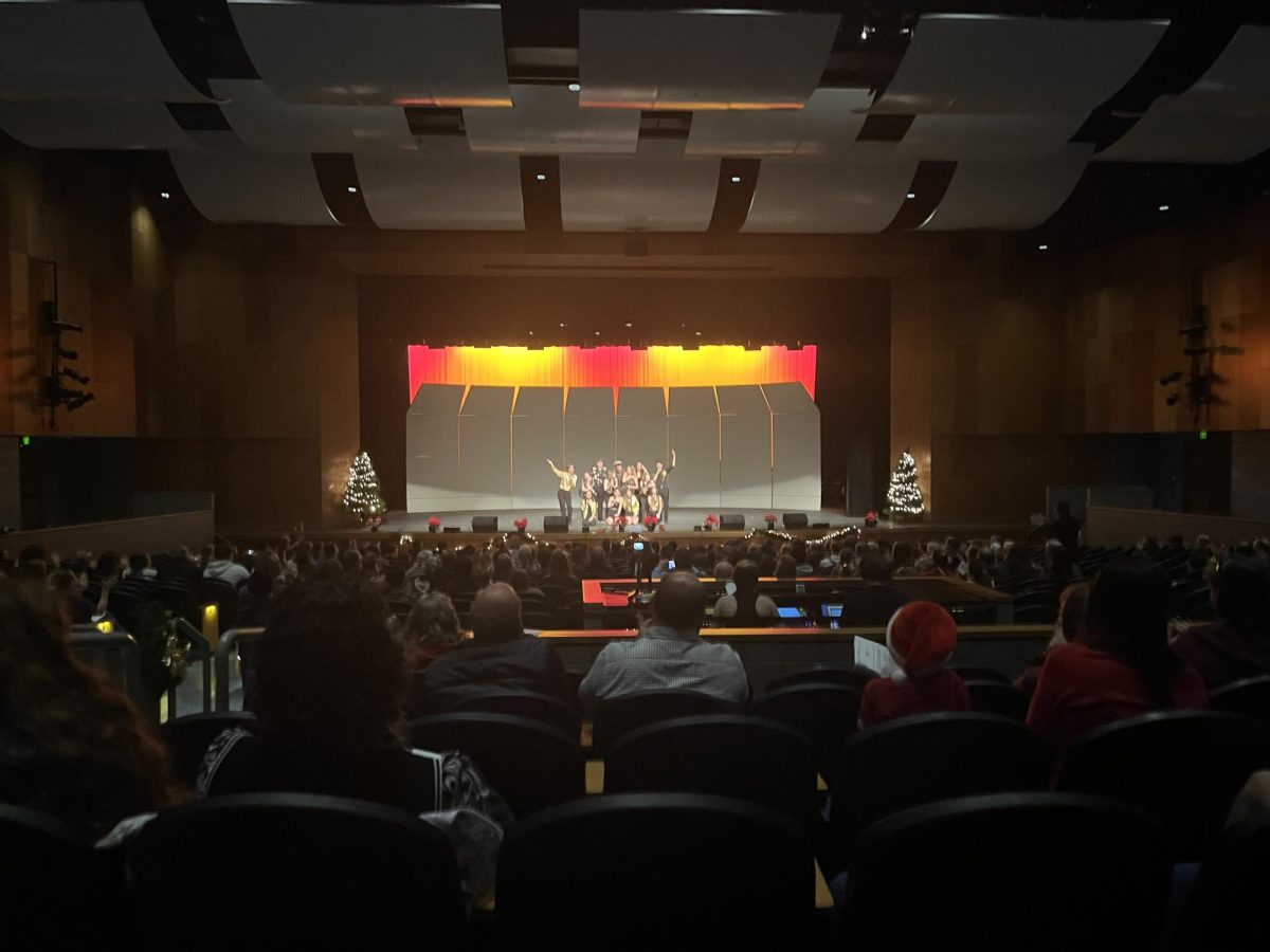 Severna Park's acapella ensemble, SOL, concludes their performance in the winter concert. “The winter concert was so much fun and gave us a chance to spread holiday cheer throughout SPHS," said junior Isla Crawford.