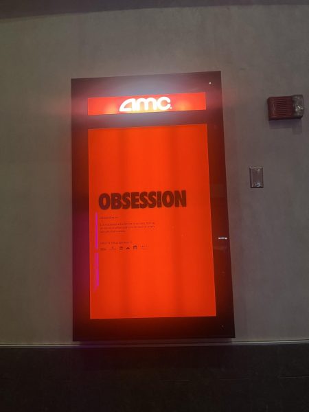 The Backrooms and Obsession movie posters at the AMC Theater in Annapolis.